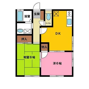 竹の上ハイツ NO.2【2階】の間取り