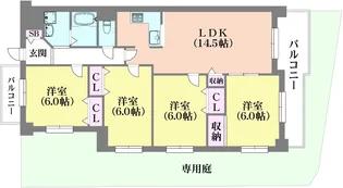 ロイヤル神戸山の街【1階】の間取り