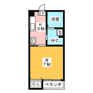 ラ・メゾン・デ・フレアー【2階】の間取り
