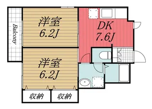 ハニーヴァレー 壱番館【1階】の間取り