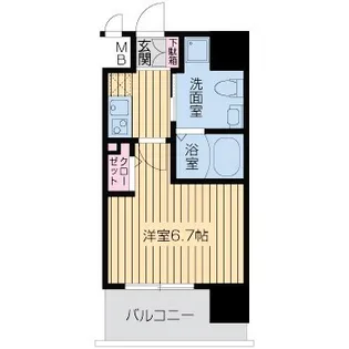 レジディア谷町【5階】の間取り