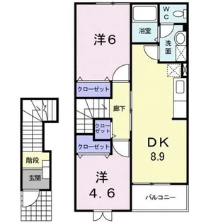 ア・ラ・モードC【2階】の間取り