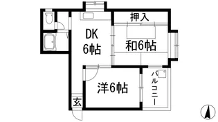 ユーコート甲東園【1階】の間取り