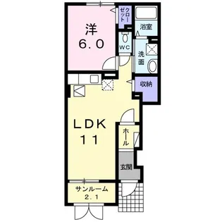 グラン・エチュード II【1階】の間取り