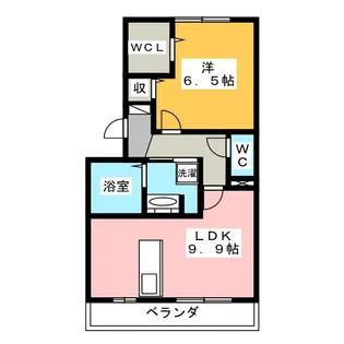 ジュフーレ和田【1階】の間取り