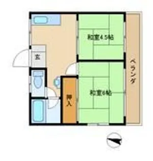 滝頭ハイツ【2階】の間取り