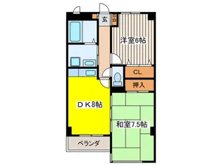 アビタシオン武蔵野【4階】の間取り