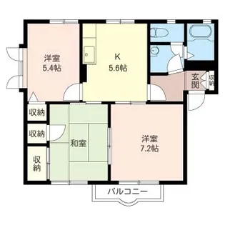 カーサ十一屋B102号室【1階】の間取り