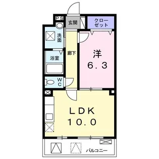 ザ レジデンス 京都・東【4階】の間取り