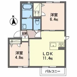 シャーメゾン ソラティオ【2階】の間取り