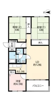 UR芦屋浜【18階】の間取り
