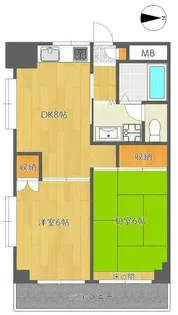 ベイシティ中葛西【2階】の間取り