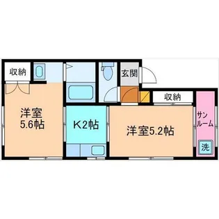 2Kの間取り画像