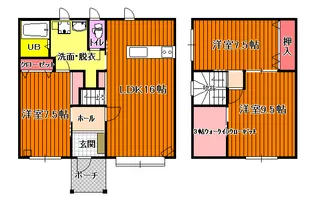 北海道中川郡幕別町札内あかしや町【一戸建】の間取り