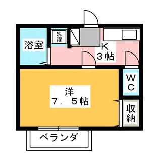 ボヌールおうす【1階】の間取り