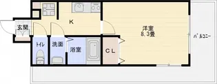 オレンジハウスエクセレント【9階】の間取り