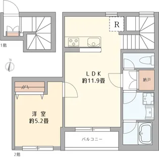 ヒルサイド下北沢【2階】の間取り