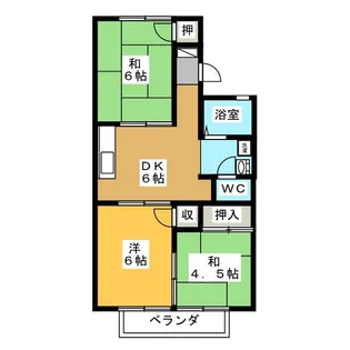 ヴィラロックウェル A【2階】の間取り