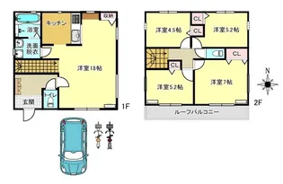 東京都日野市程久保2【一戸建】の間取り