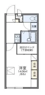 レオパレスくすの木【1階】の間取り