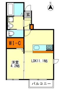 メゾン・ブルー・クレール【1階】の間取り