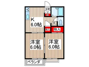 サンハイツ【1階】の間取り