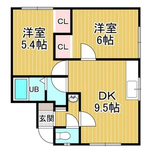 グリーンコーポA【2階】の間取り