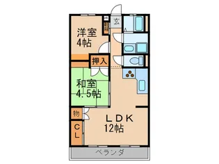 サンライズ幸【1階】の間取り