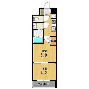 エステムコート京都二条【3階】の間取り