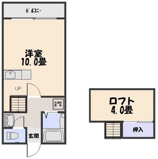 ハピネスINN桜ヶ丘【2階】の間取り