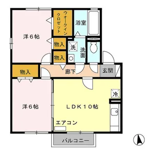 茨城県土浦市中高津1【アパート】の間取り