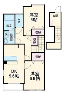 ヒバリーヒルズ【2階】の間取り