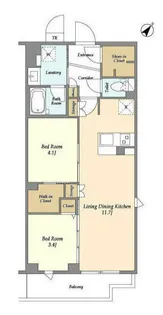 東京都大田区鵜の木3【マンション】の間取り