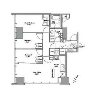 東京都港区高輪1【マンション】の間取り