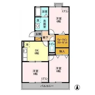フォレストヒルズ C【1階】の間取り