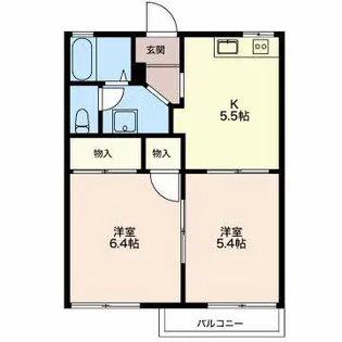 ヴィラ大柳【1階】の間取り