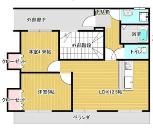 ベアコーポ【2階】の間取り