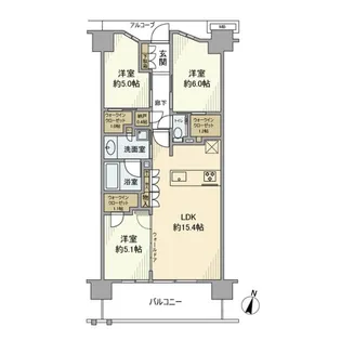 ジオ板橋大山【6階】の間取り