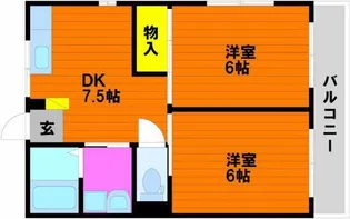 オレンジマンション【1階】の間取り