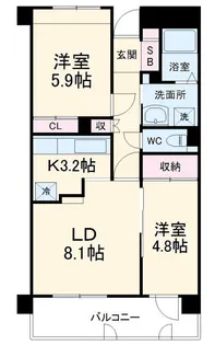 アポロハイツ【2階】の間取り
