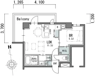 華のテラス【3階】の間取り