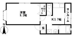 ホープシャトーB棟【1階】の間取り