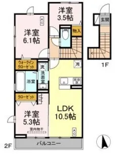 (仮称)D-ROOMすみよし台 Aの間取り