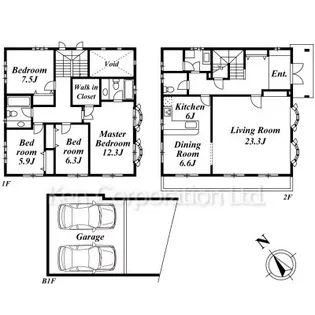神奈川県横浜市中区山手町【一戸建】の間取り