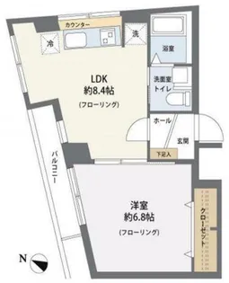 東京都品川区上大崎2【マンション】の間取り