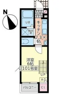 リベルテ黒松【1階】の間取り