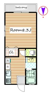 エスハイツI【2階】の間取り