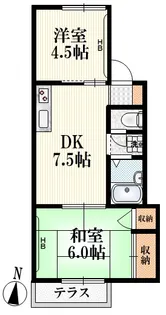 東京都杉並区松ノ木3【マンション】の間取り
