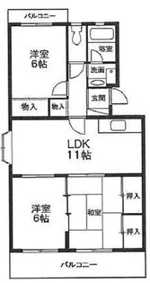 フォルク北千里N棟【1階】の間取り