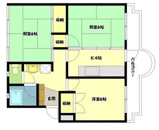 新田マンション【1階】の間取り